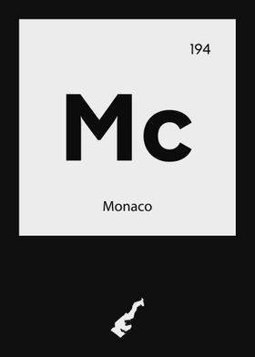 Monaco Country Map