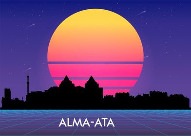 alma ata  vaporwave city