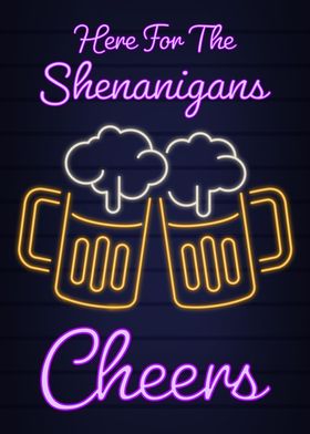 Neon Beer Sign Irish Cheer