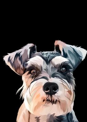 Schnauzer dog in vector