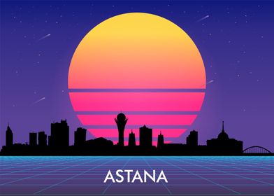 Astana vaporwave city 