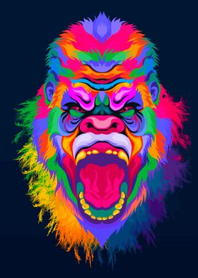 Gorilla pop art