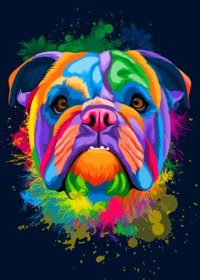 bulldog pop art