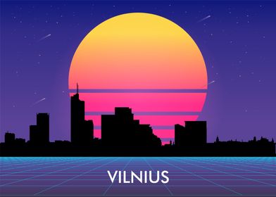 vilnius  vaporwave city 