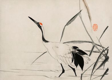 Japanese crane by Gyokusen