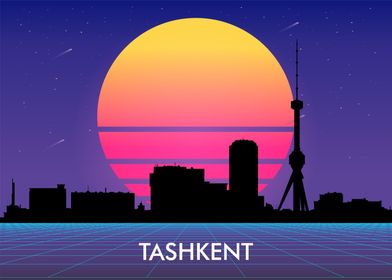 Tashkent vaporwave city 