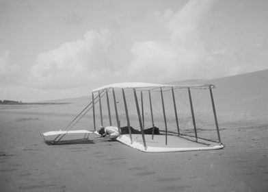 Wright glider landing