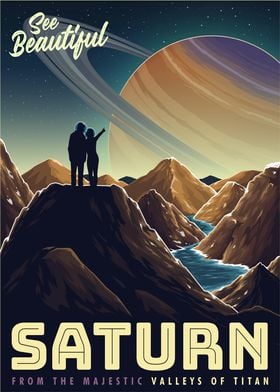 Saturn by Titan Valleys
