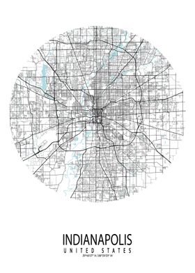 Indianapolis Map Circle