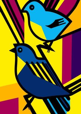 Canary retro pop art