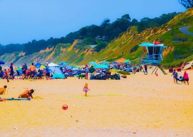 Bright Color Beach Ocean