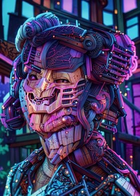 Cyberpunk Woodcut