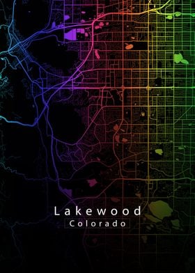 Lakewood Colorado City Map