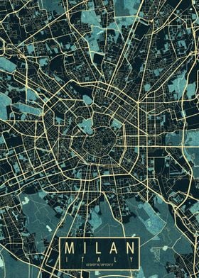 Milan City Map Summer