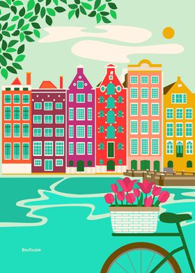 Happy Amsterdam canal