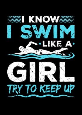 Girls Swimming Gift Swim