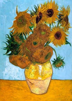 Van Gogh Twelve Sunflower