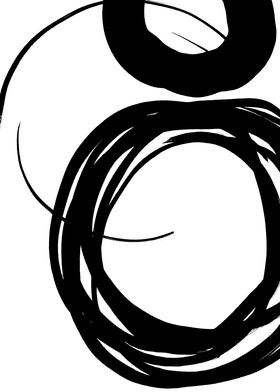Black painting circles 679