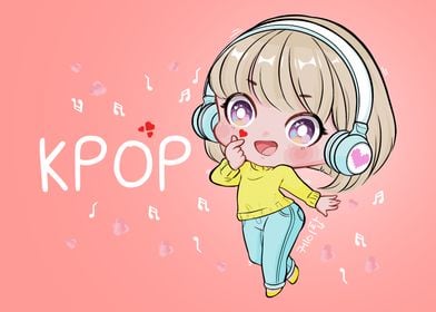 Cute Pastel K Pop Chibi