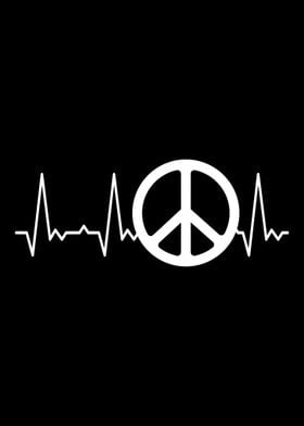 Heartbeat Peace Sign' Poster by royalsigns | Displate