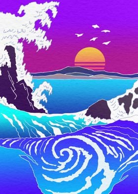 Kanagawa Vaporwave 2