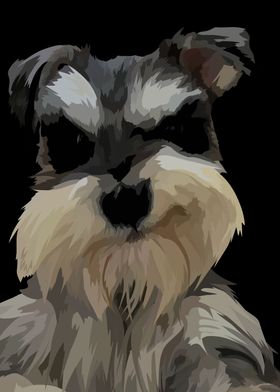 Schnauzer dog in vector