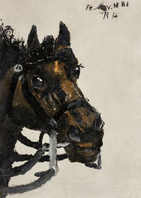 Horse head 1881 painting