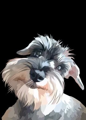 Schnauzer dog in vector