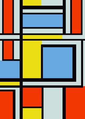 Retro Manic Mondrian Art