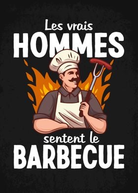 Hommes Sentent Le Barbecue