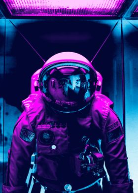 Space pink blue