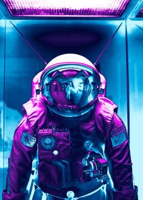 Space pink blue