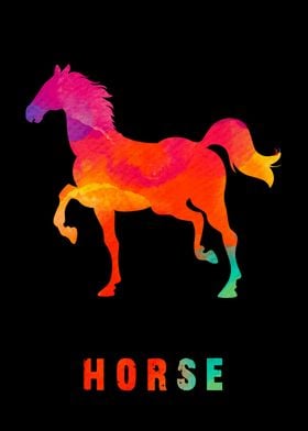 Horse Colorfull Animal