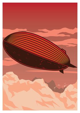 Zeppelin In Sunset