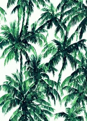 Tropical Palms Watercolour