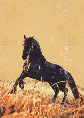 Friesian Horse Art