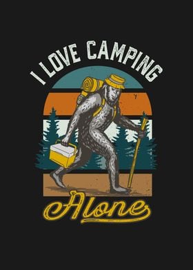 I Love Camping Solo Funny