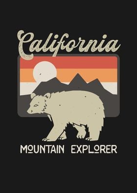 Hiking Bear Retro Hiker