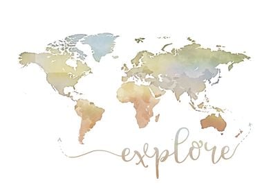 Explore World Map no266