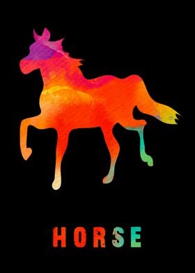 Horse Colorfull Animal