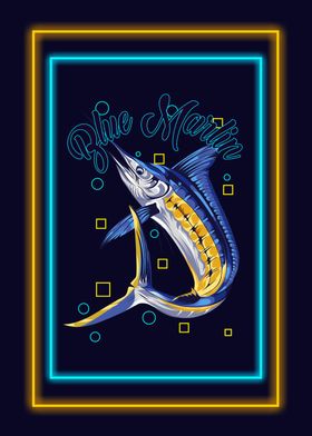 Neon art of fish