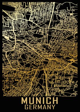 Munich Germany City Map