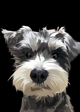 Mini schnauzer dog vector