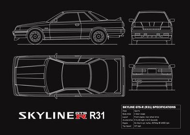Skyline R31 Blueprint