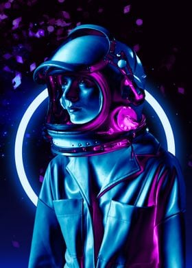 Space pink blue