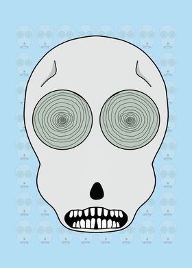 Skull with Hypnotic Eyes