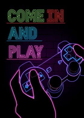 come and play neon