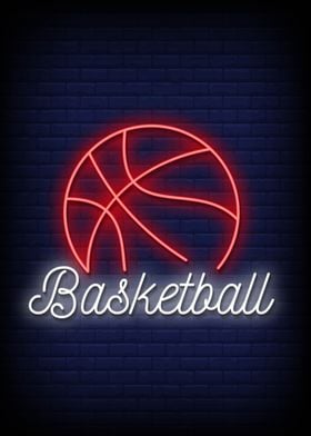 basketball neon effect