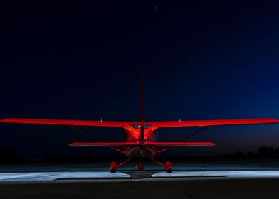 Single Seater Red Airplane