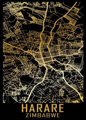 Harare Zimbabwe City Map